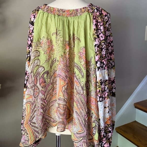 Free People 'Roamin Around  Paisley Blouse  Small - Picture 5 of 9